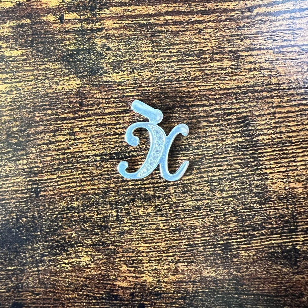 Letter “X” pendant, silver 925